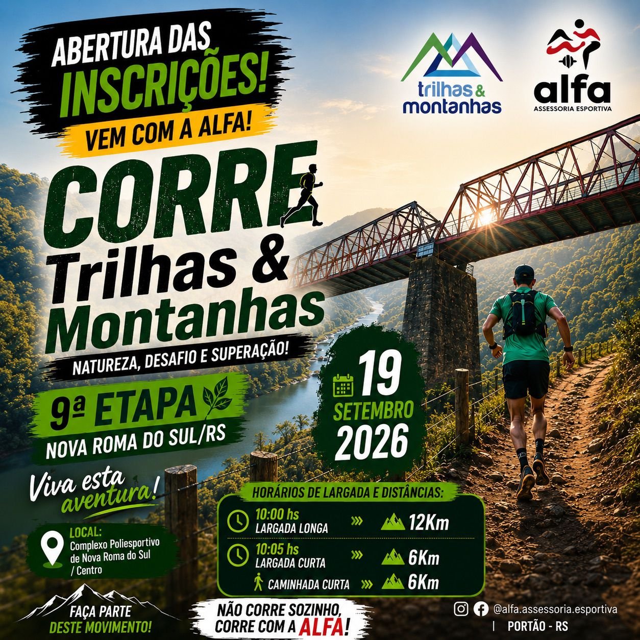 Abertura das inscrições para a 9ª Etapa Trilhas e Montanhas em Nova Roma do Sul
